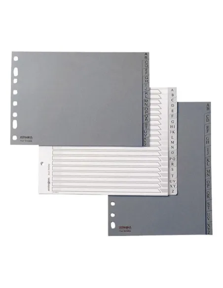 Juego 20 separadores A-Z 8 anillas cuarto apaisado