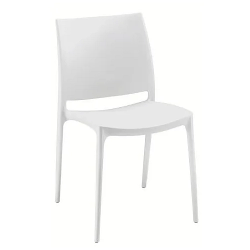 Silla fija Elya 4 patas polipropileno blanca