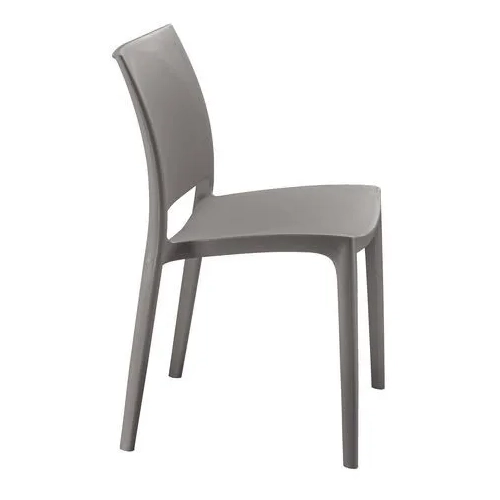 Silla fija Elya 4 patas polipropileno gris