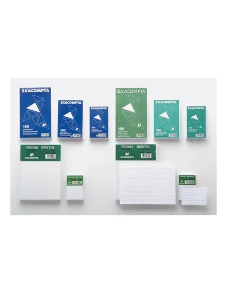 Pack 100 fichas de cartulina Exacompta horizontal 65x95mm