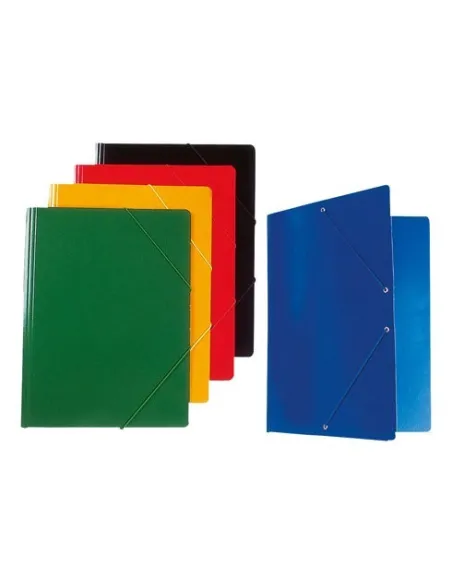 Carpeta gomas 3 solapas carton 700 grms brillante verde