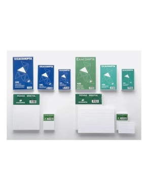 Pack 100 fichas de cartulina Exacompta horizontal 75x125mm