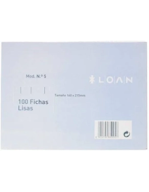 Pack 100 fichas de cartulina Exacompta lisa 160 x 215mm