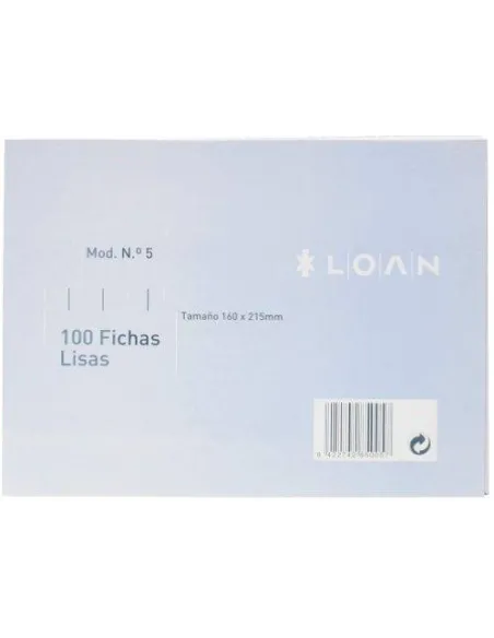 Pack 100 fichas de cartulina Exacompta lisa 160 x 215mm