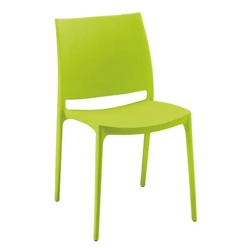 Silla fija Elya 4 patas polipropileno verde manzana
