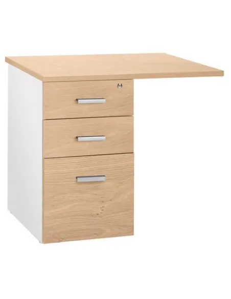 Ala mesa cajonera intuitiv roble claro