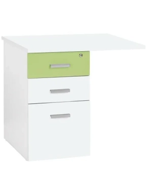 Ala mesa cajonera intuitiv blanco-verde