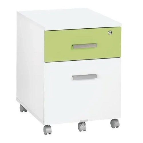 Cajonera Movil Blanco Intuitiv 2 cajones Verde