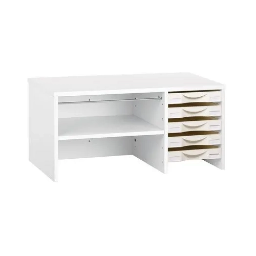 Modulo clasificacion 5 cajones PVC Intuitiv blanco