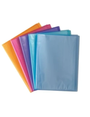 Carpeta  20 fundas tapas traslucidas surtidas