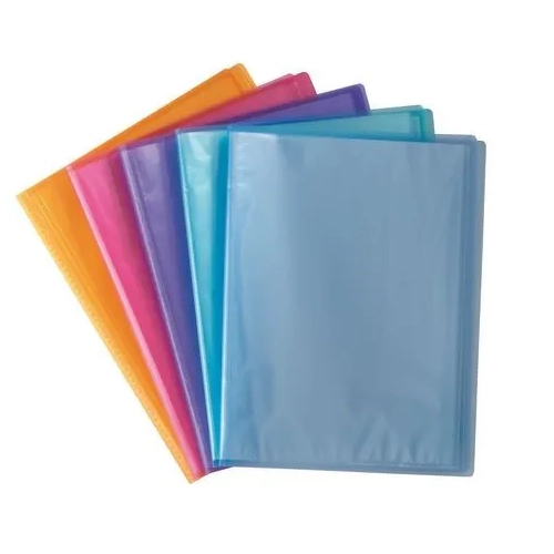Carpeta  20 fundas tapas traslucidas surtidas