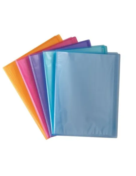 Carpeta  20 fundas tapas traslucidas surtidas