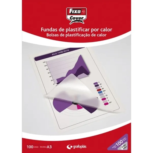 Caja 100 fundas plastificar A3 80 micras
