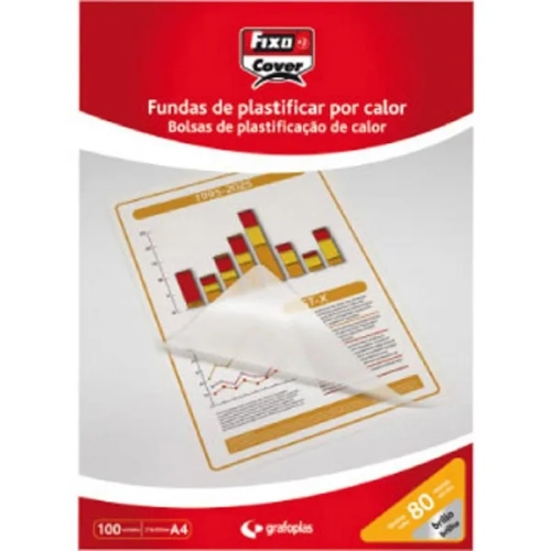 Caja100 fundas plastificar A4 80 micras