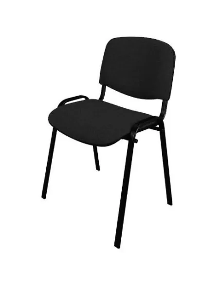 Silla conferencia ignifuga negra pata negra