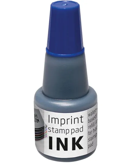 Frasco de tinta para almohadillas de sellar azul