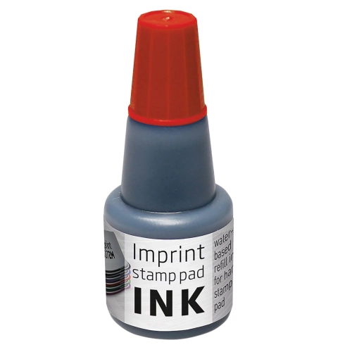 Frasco de tinta para almohadillas de sellar roja