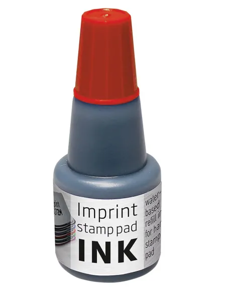 Frasco de tinta para almohadillas de sellar roja