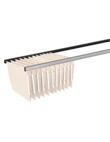 Guias aluminio 84cm para carpetas colgantes de armario