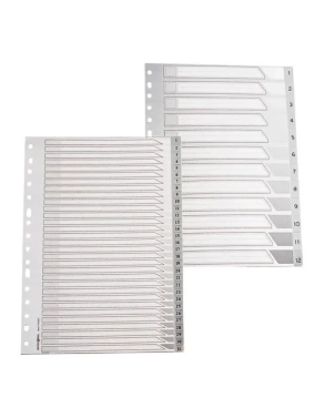 Juego indices separadores 1-12 16 anillas f