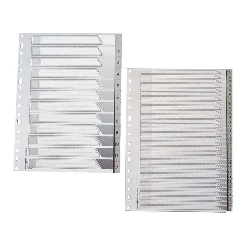 Juego indices separadores 1-12 16 anillas DIN A4 vertical