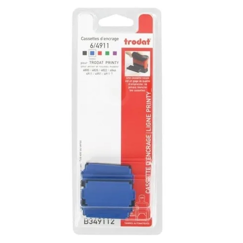 Blister 3 almohadillas tinta azul 4911 Trodat