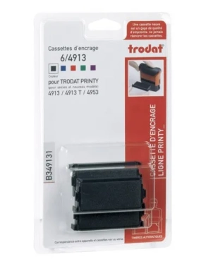 Blister 3 almohadillas 4913 tinta negra Trodat