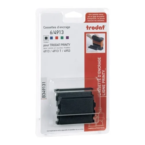 Blister 3 almohadillas 4913 tinta negra Trodat