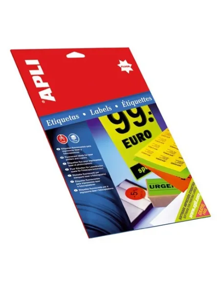 20 etiqueta autoadhesivas fluor 210x297 naranja