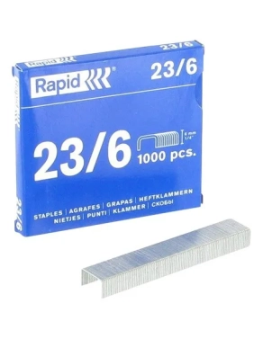 Caja 1000 grapas 23/6 galvanizadas Rapid