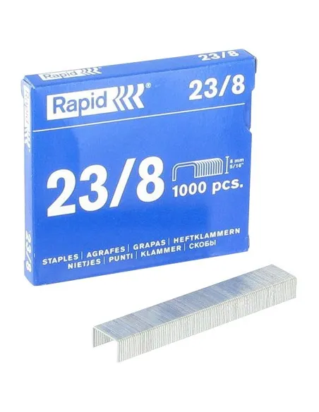 Grapas galvanizadas 23/8, Rapid caja de 1000