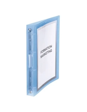 Carpeta 4 anillas 3,5 cm PP personalizable azul