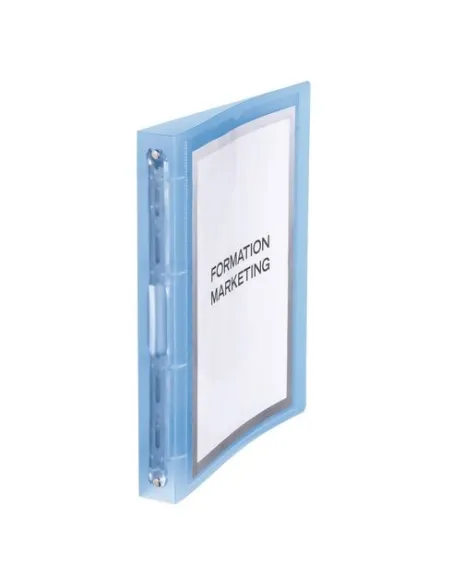 Carpeta 4 anillas 3,5 cm PP personalizable azul