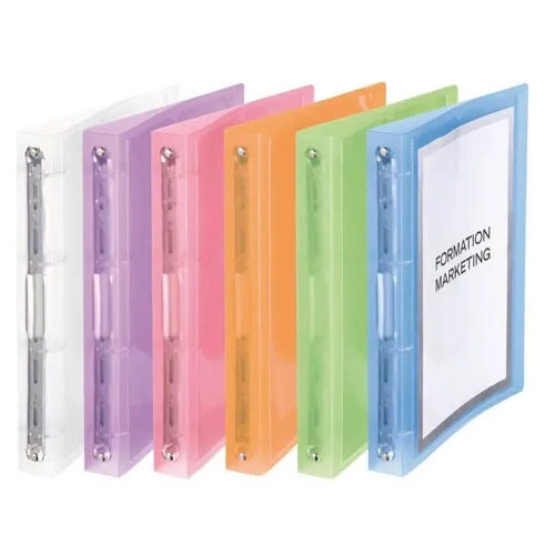 Carpeta 4 anillas 3,5 cm PP personalizable malva