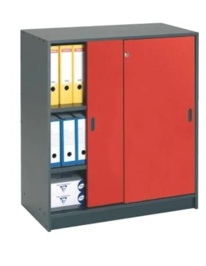 Armario madera 100x90 cm antracita puerta corredera cerezo