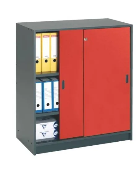 Armario madera 100x90 cm antracita puerta corredera cerezo