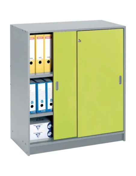 Armario madera 100x90 cm antracita puerta corredera kiwi