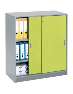 Armario madera 100x90 cm gris puerta corredera kiwi