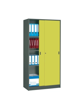 Armario madera 180x90 cm antracita puerta corredera  kiwi