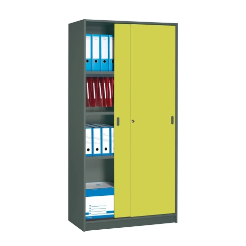 Armario madera 180x90 cm antracita puerta corredera  kiwi