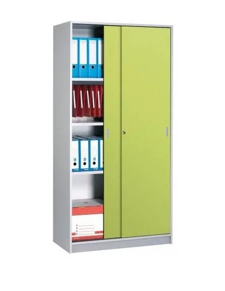 Armario madera 180x90 cm gris puerta corredera kiwi