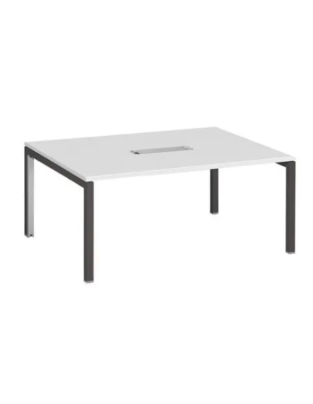 Mesa reunion blanca  4 pies antracita 72 x160 x 120 Arko