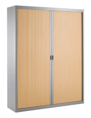 Armario metalico persiana desmontable 200x160 aluminio/haya