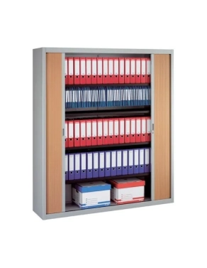 Armario metalico persiana desmontable 200x180 aluminio/haya