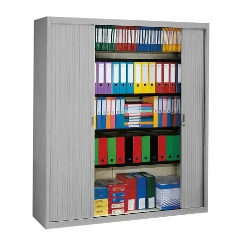 Armario metalico persiana 200x180 color aluminio/aluminio