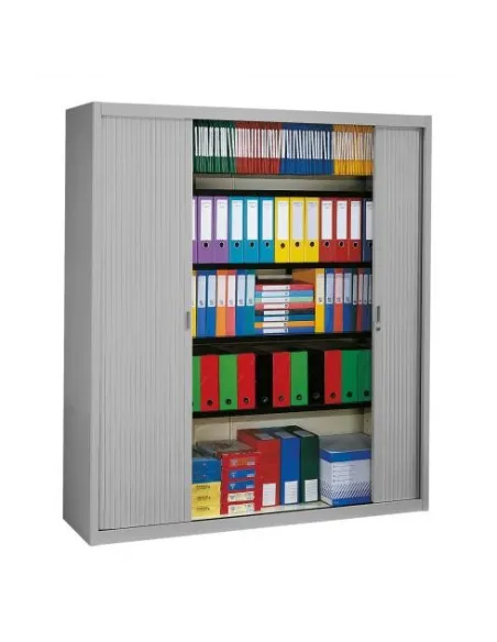 Armario metalico persiana 200x180 color aluminio/aluminio