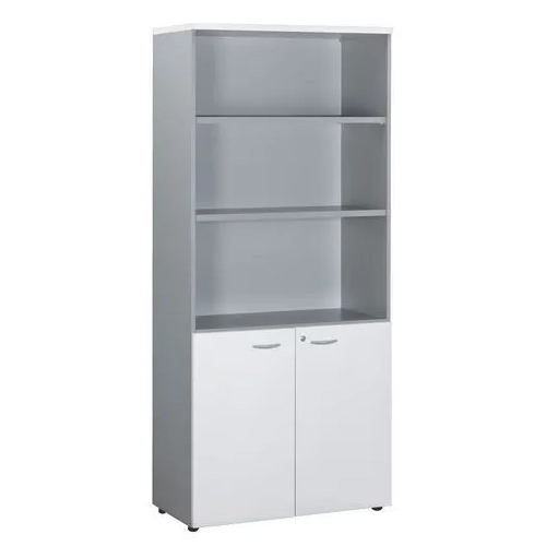 Biblioteca alta squadra blanco