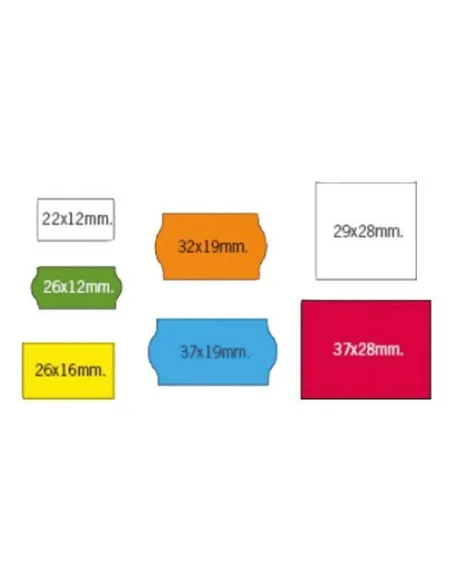 Caja 40 rollos etiquetas naranjas