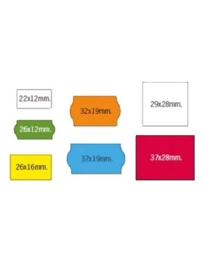 Caja de 40 rollos Etiquetas 26 x 12 Blanco removible