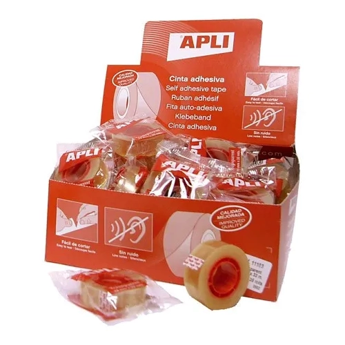 Cinta adhesiva transparente Apli 19mmx33m